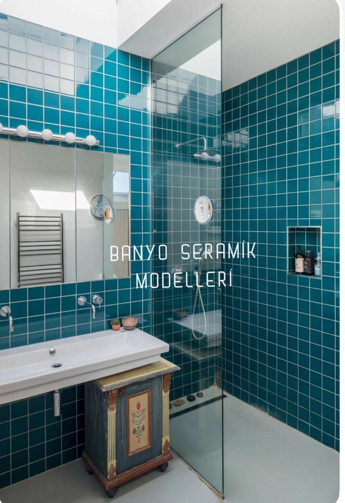 Banyo Seramik Modelleri-BSM-016, 10x10 Desenli Banyo Çini Seramik Kaplama