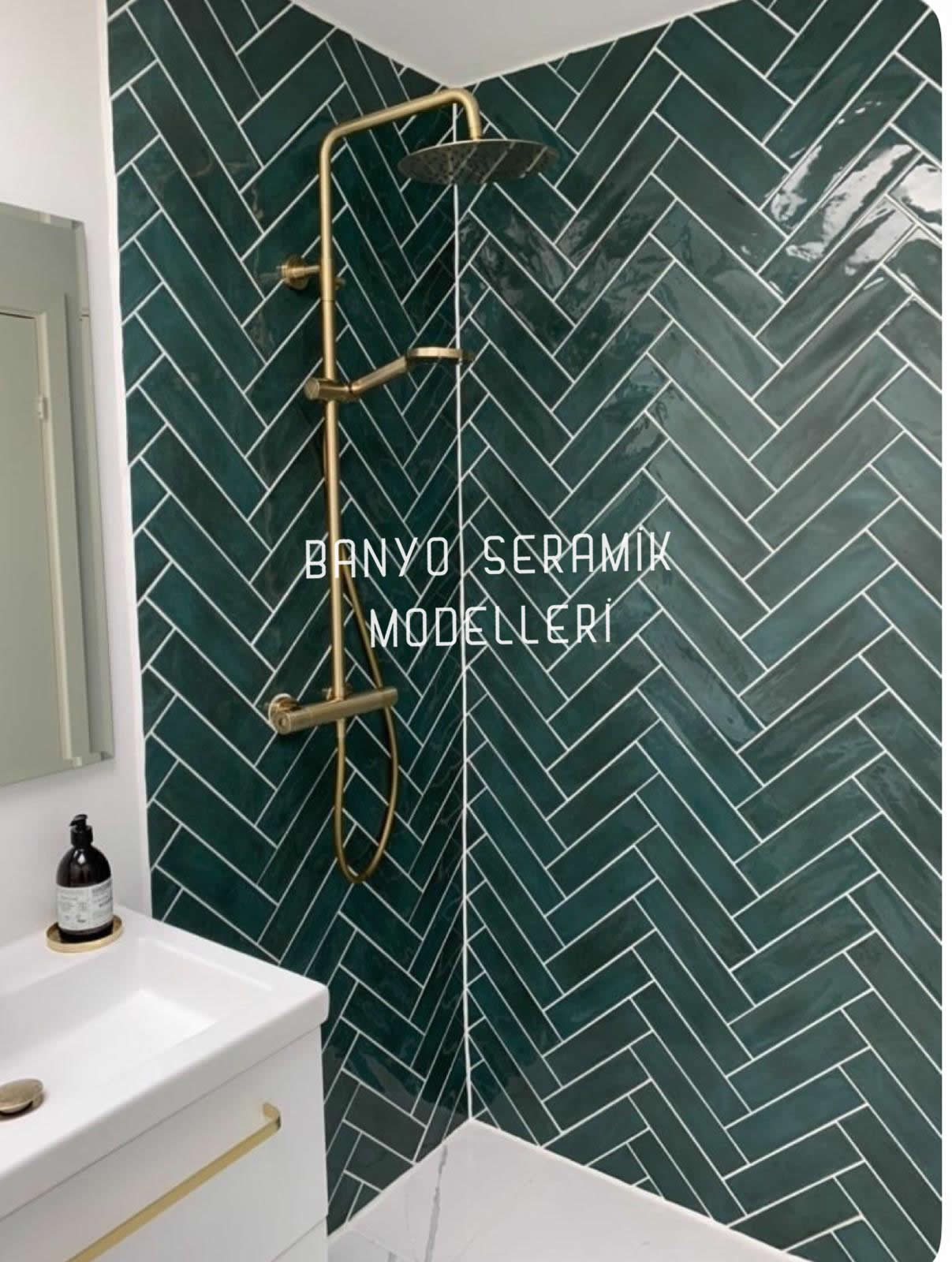 Banyo Seramik Modelleri-BSM-017, 10x30 Seramik Porselen Banyo Modelleri