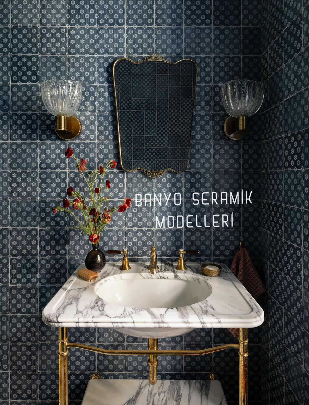Banyo Seramik Modelleri-BSM-022, 20x20 Çini Seramik Banyo Tasarım Modelleri